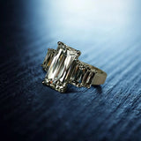 Platinum Ring With "Tycoon Cut" Natural Diamonds