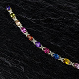 Natural diamond & sapphire bracelet